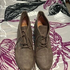 Dr. Scholl's Brown Leather Wedge Ankle Boots